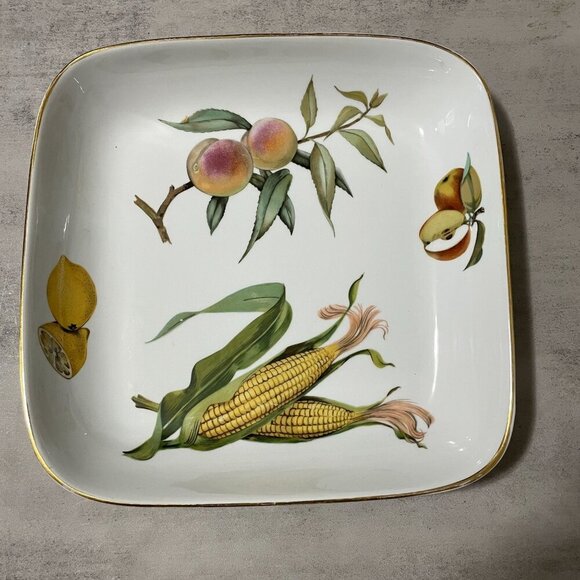 Vintage Royal Worcester Evesham Vale 11" Square Baking Serving Dish England - Picture 1 of 9